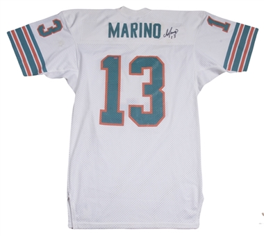 Circa 1984-86 Dan Marino Rookie Era Game Used Miami Dolphins Home Jersey (MEARS A8 & JSA)